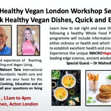   THE Healthy Vegan London Workshop Series 2020