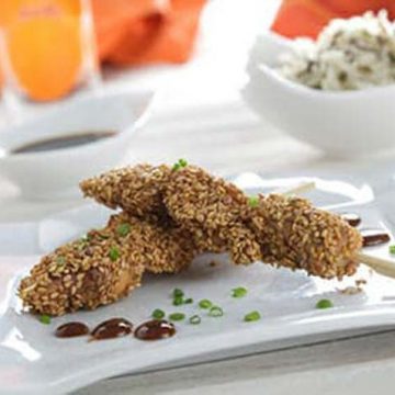   Sesame Crusted Baked Tempeh