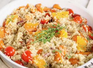   Summer Quinoa Salad with Sweet Maple Dressing