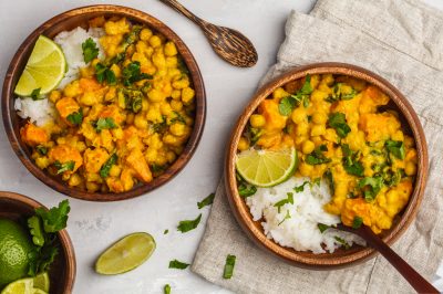 Thai Pumpkin & Sweet Potato Chickpea Coconut Curry