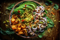 platter of mixed salad and veg